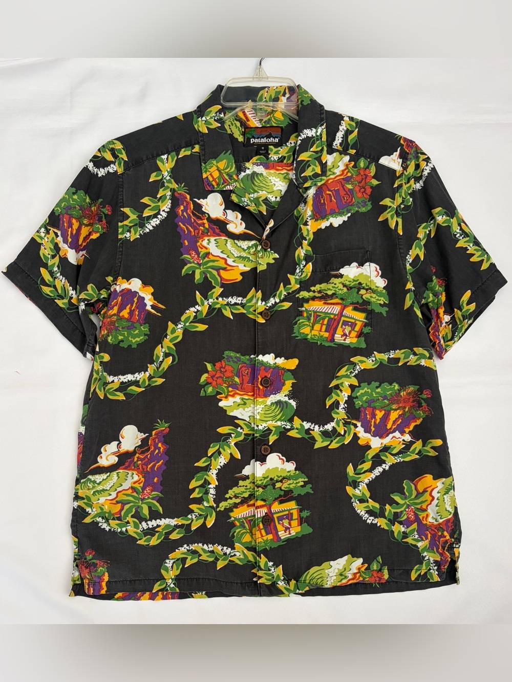Patagonia Pataloha Shirt Men's Size M Haleiwa 25th Anniversary Hawaiian Surfing